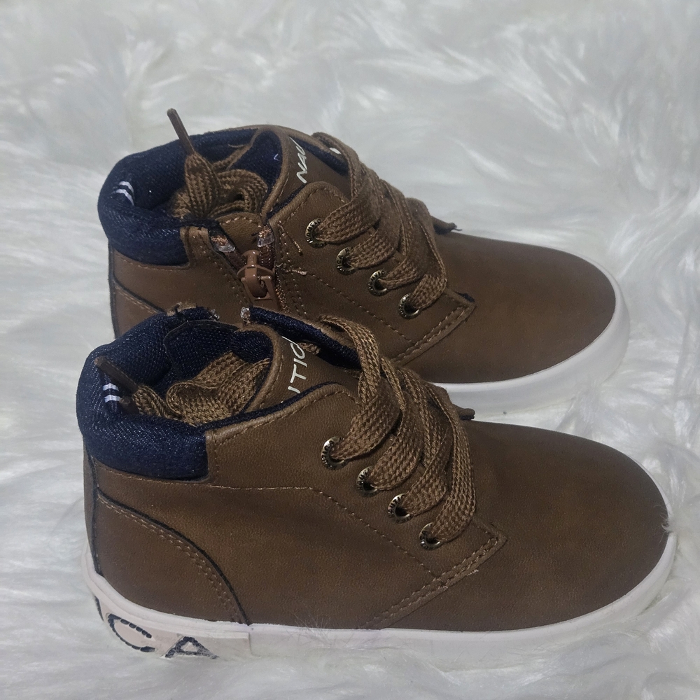Nautica Kids Brown High-Top Sneakers - Picture 2 of 5